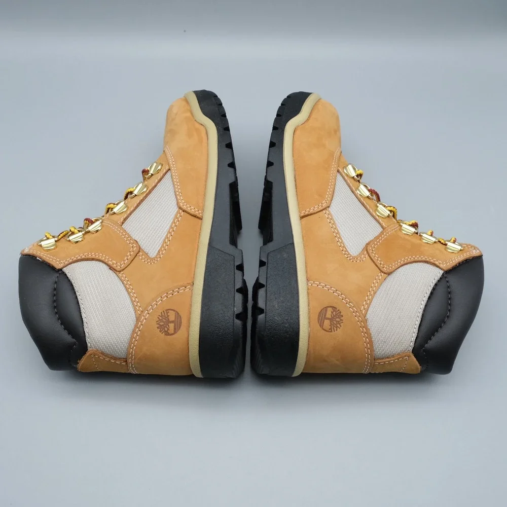 Timberland Field Boot Kids Size 3 Wheat Nubuck Mesh Rugged Outdoor 44793